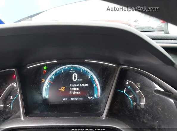 19XFC1F3XHE004889 2017 HONDA CIVIC Blue Widok tylnych siedzeń