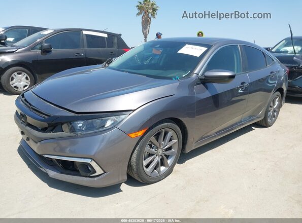 19XFC1F3XME201975 2021 HONDA CIVIC Gray Առջևի ձախ երեք քառորդ տեսարան