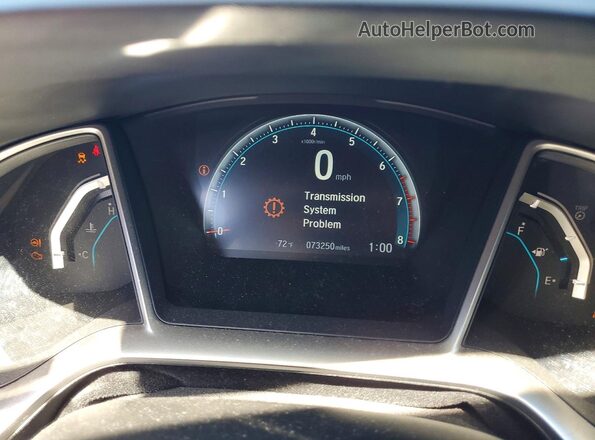 19XFC1F70HE211262 2017 HONDA CIVIC Blue Vista del cuadro de instrumentos