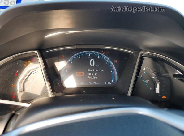 19XFC1F74LE010019 2020 HONDA CIVIC Gray Widok zestawu wskaźników