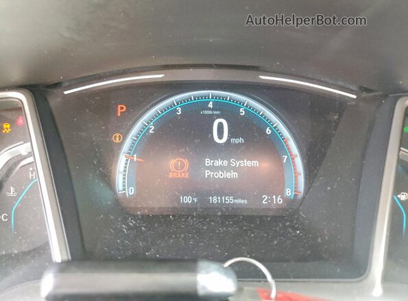 19XFC1F75HE026513 2017 HONDA CIVIC Black Вид щитка приладів