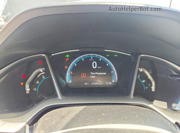 19XFC1F7XKE215858 2019 HONDA CIVIC Blue Widok zestawu wskaźników
