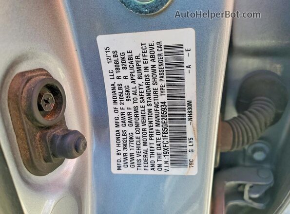 19XFC1F85GE205934 2016 HONDA CIVIC Silver 