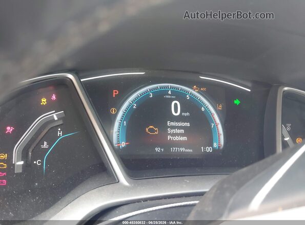 19XFC1F90HE027702 2017 HONDA CIVIC Black უკანა სავარძლების ხედი