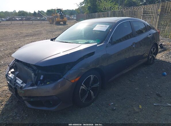 19XFC1F98GE017966 2016 HONDA CIVIC Gray Vista tres cuartos delantera izquierda