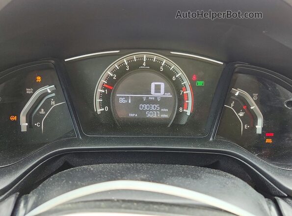 19XFC2E50HE062146 2017 HONDA CIVIC White ხელსაწყოთა პანელის ხედი