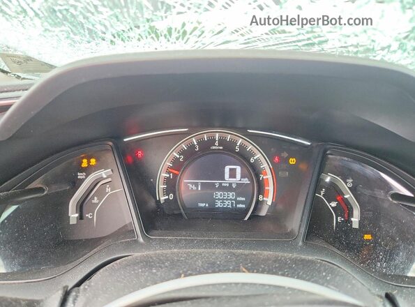 19XFC2E54HE000975 2017 HONDA CIVIC Blue Vista del cuadro de instrumentos