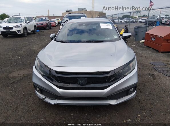 19XFC2E80KE007195 2019 HONDA CIVIC Silver Instrument cluster view