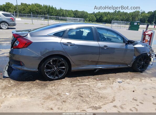 19XFC2E81KE005861 2019 HONDA CIVIC Gray უკანა სალონის ხედი