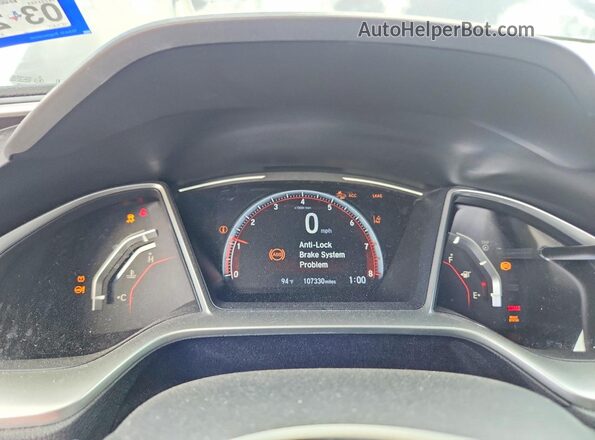 19XFC2E84KE023545 2019 HONDA CIVIC Gray Вид щитка приладів