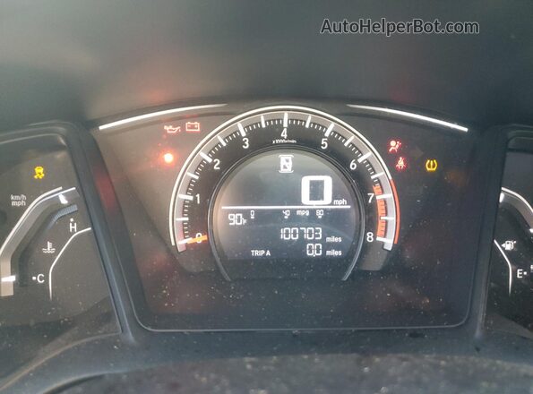 19XFC2F50GE087061 2016 HONDA CIVIC Black ხელსაწყოთა პანელის ხედი