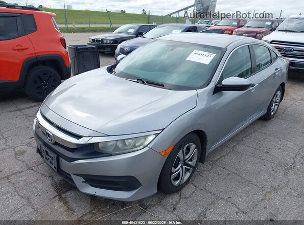 19XFC2F50HE039741 2017 HONDA CIVIC Silver Առջևի ձախ երեք քառորդ տեսարան