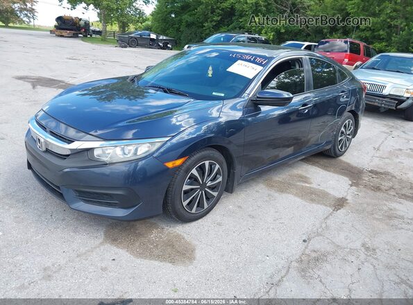 19XFC2F50JE022640 2018 HONDA CIVIC Blue Առջևի ձախ երեք քառորդ տեսարան