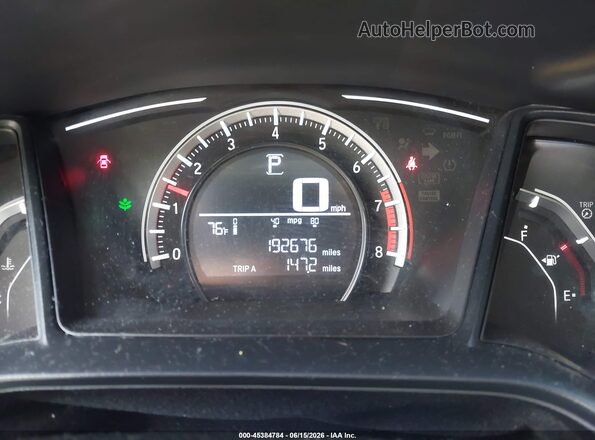 19XFC2F50JE022640 2018 HONDA CIVIC Blue Հետևի նստատեղերի տեսք