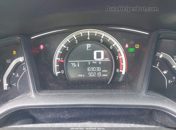 19XFC2F51GE082113 2016 HONDA CIVIC Black უკანა სავარძლების ხედი