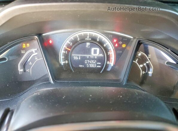 19XFC2F52GE059598 2016 HONDA CIVIC Blue Instrument cluster view