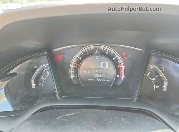 19XFC2F52GE078460 2016 HONDA CIVIC White Instrument cluster view