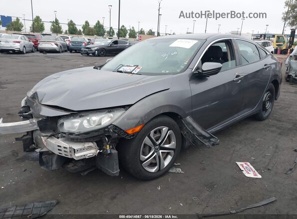 19XFC2F52GE201092 2016 HONDA CIVIC Gray Առջևի ձախ երեք քառորդ տեսարան
