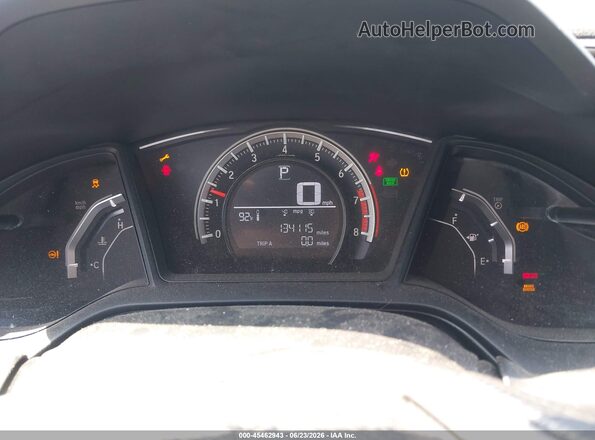 19XFC2F52GE244895 2016 HONDA CIVIC Black Widok tylnych siedzeń