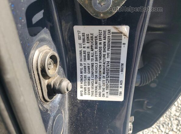 19XFC2F52HE027414 2017 HONDA CIVIC Charcoal 