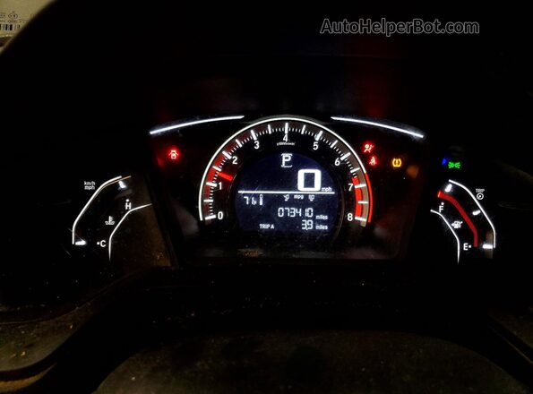 19XFC2F52HE028174 2017 HONDA CIVIC Gray Vista del cuadro de instrumentos