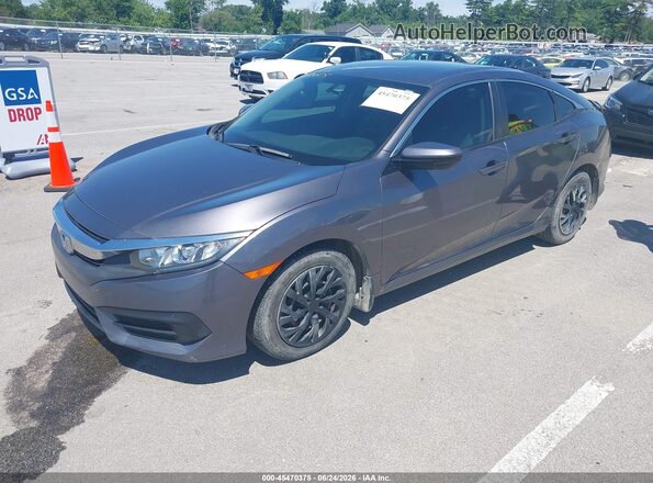 19XFC2F52HE045427 2017 HONDA CIVIC Gray Առջևի ձախ երեք քառորդ տեսարան