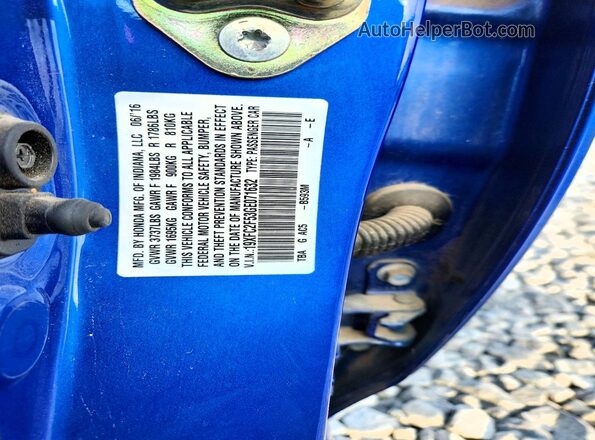 19XFC2F53GE071632 2016 HONDA CIVIC Blue 