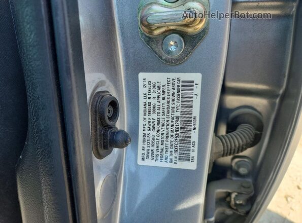 19XFC2F53HE012940 2017 HONDA CIVIC Silver VIN კოდის სტიკერის ხედი