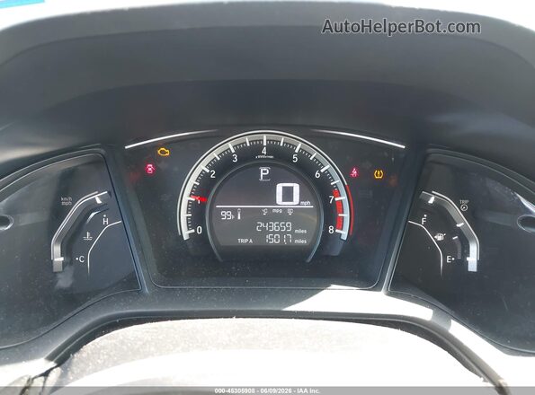 19XFC2F54GE046545 2016 HONDA CIVIC Серебряный Вид задних сидений