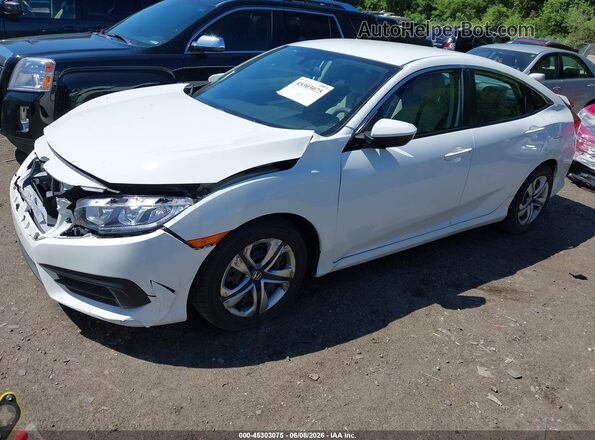 19XFC2F54GE049056 2016 HONDA CIVIC White წინა მარცხენა ხედი სამი მეოთხედიდან