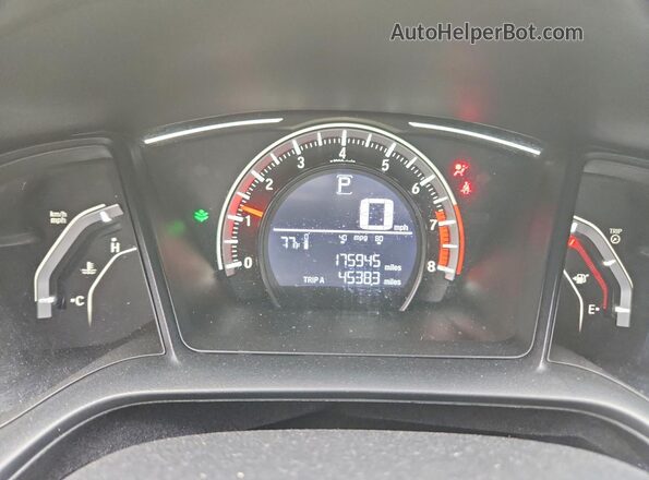 19XFC2F54HE220857 2017 HONDA CIVIC Black Widok zestawu wskaźników