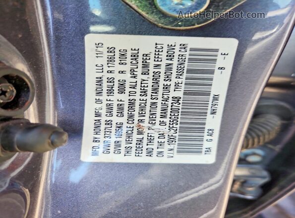 19XFC2F55GE007348 2016 HONDA CIVIC Серый 