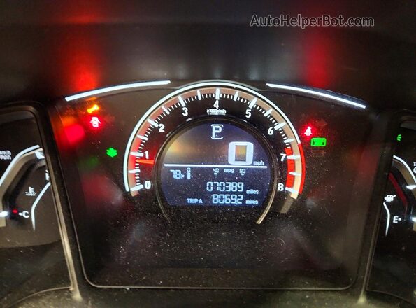 19XFC2F55HE069835 2017 HONDA CIVIC Black Instrument cluster view