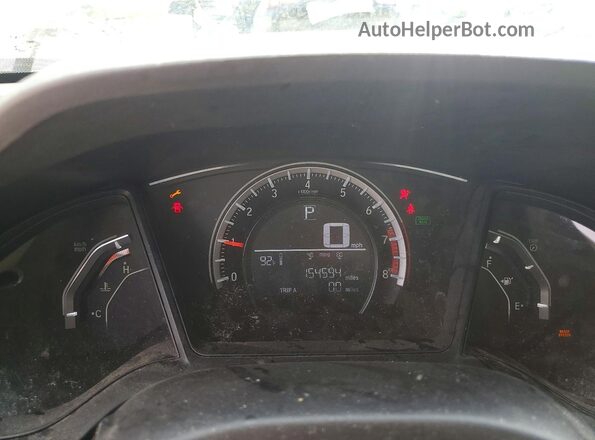 19XFC2F56GE008072 2016 HONDA CIVIC White Widok zestawu wskaźników