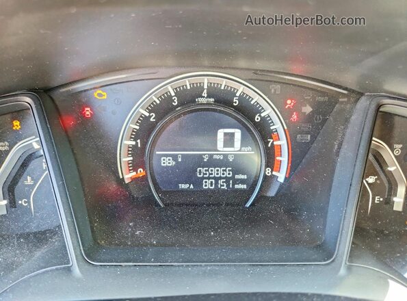 19XFC2F56GE035174 2016 HONDA CIVIC Black ხელსაწყოთა პანელის ხედი