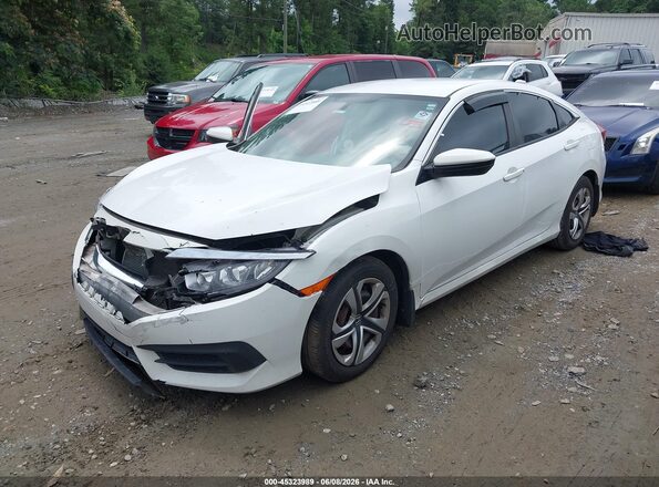 19XFC2F56GE070619 2016 HONDA CIVIC White Առջևի ձախ երեք քառորդ տեսարան