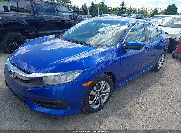 19XFC2F56HE011913 2017 HONDA CIVIC Blue წინა მარცხენა ხედი სამი მეოთხედიდან
