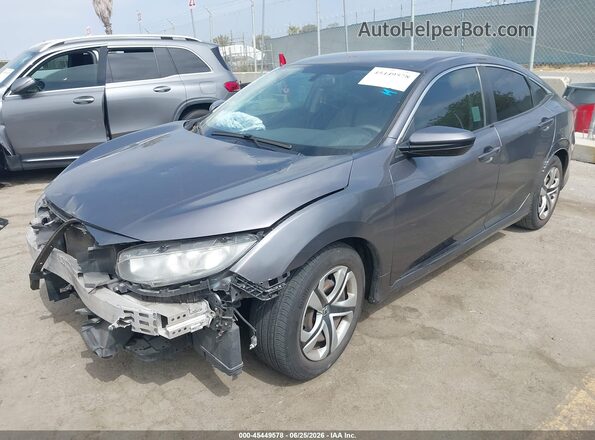 19XFC2F56HE218981 2017 HONDA CIVIC Gray Vista tres cuartos delantera izquierda