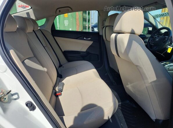 19XFC2F57HE013282 2017 HONDA CIVIC White უკანა სავარძლების ხედი