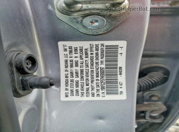 19XFC2F57HE050297 2017 HONDA CIVIC Серебряный Вид подкапотного пространства
