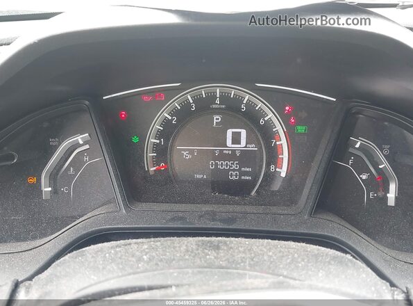 19XFC2F57JE020478 2018 HONDA CIVIC White უკანა სავარძლების ხედი