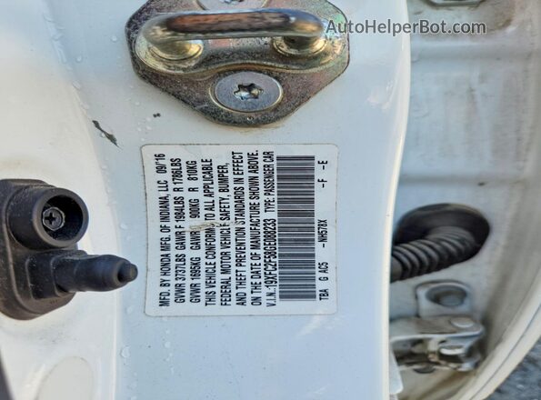 19XFC2F58GE088233 2016 HONDA CIVIC White ძრავის განყოფილების ხედი