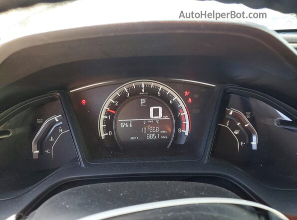 19XFC2F58GE095344 2016 HONDA CIVIC Black Вид щитка приладів