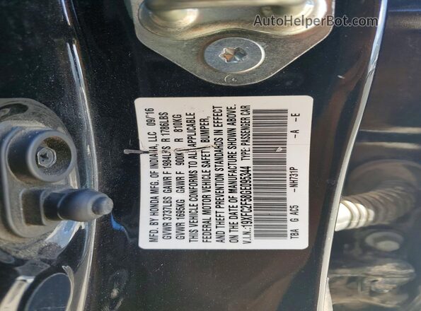 19XFC2F58GE095344 2016 HONDA CIVIC Black Вид підкапотного простору