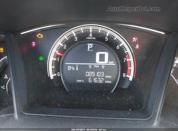 19XFC2F58GE217099 2016 HONDA CIVIC Black Вид задніх сидінь