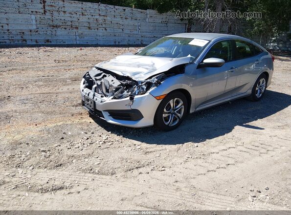 19XFC2F58HE216228 2017 HONDA CIVIC Silver Առջևի ձախ երեք քառորդ տեսարան
