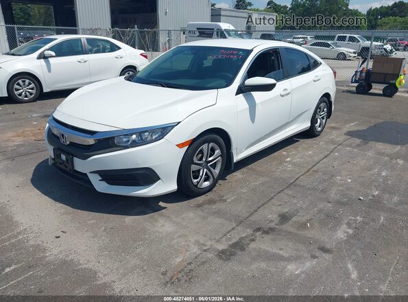 19XFC2F59GE096258 2016 HONDA CIVIC White Առջևի ձախ երեք քառորդ տեսարան