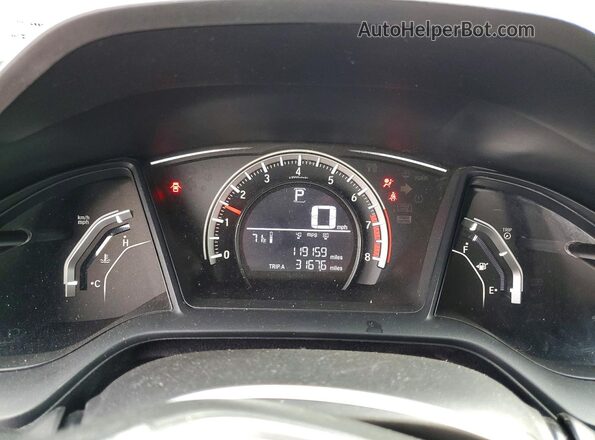 19XFC2F5XGE043455 2016 HONDA CIVIC Gray Вид щитка приладів
