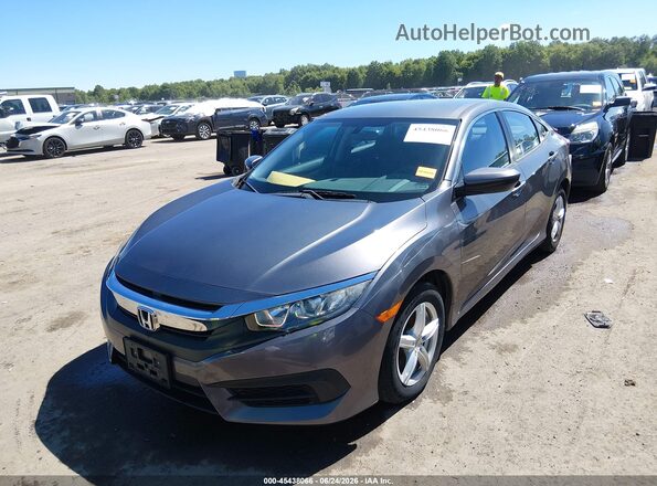 19XFC2F5XGE059042 2016 HONDA CIVIC Gray Առջևի ձախ երեք քառորդ տեսարան