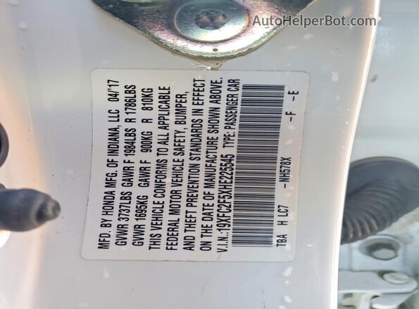 19XFC2F5XHE225545 2017 HONDA CIVIC White 